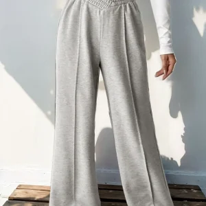 Elastic Waist Wide Leg Pants
