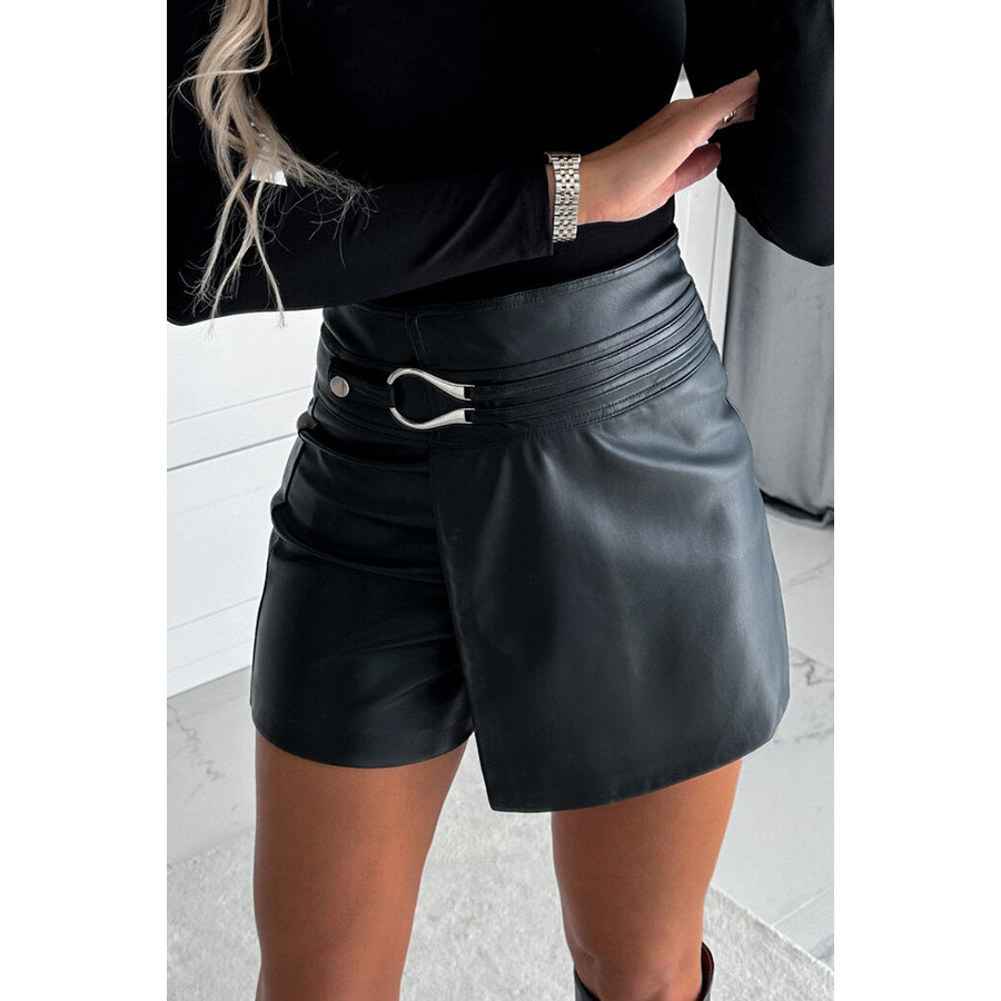 Casual Fashion Leather Shorts for Women - Stylish Party Short Leather Pants - Image 3