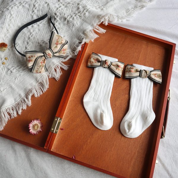 Bow headband sock set