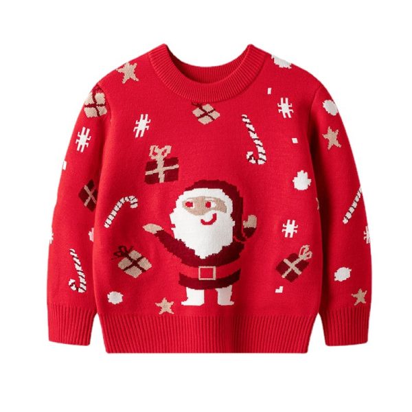 Santa Claus pattern pullover sweater