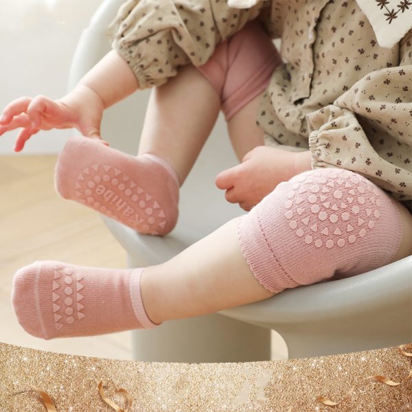 Baby Knee Pads and Non-Slip Socks Set