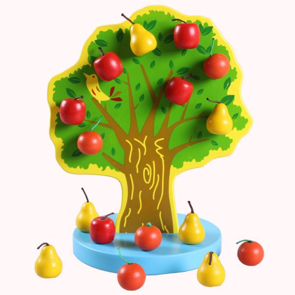 Wooden early education magnetic fruit tree