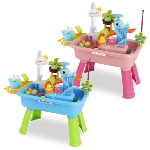 A three-in-one kitchen sink toy set