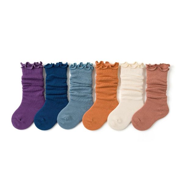 Princess solid color cotton socks