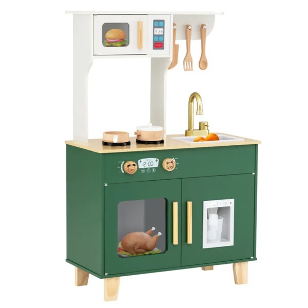 Green Kids Play Kitchen
