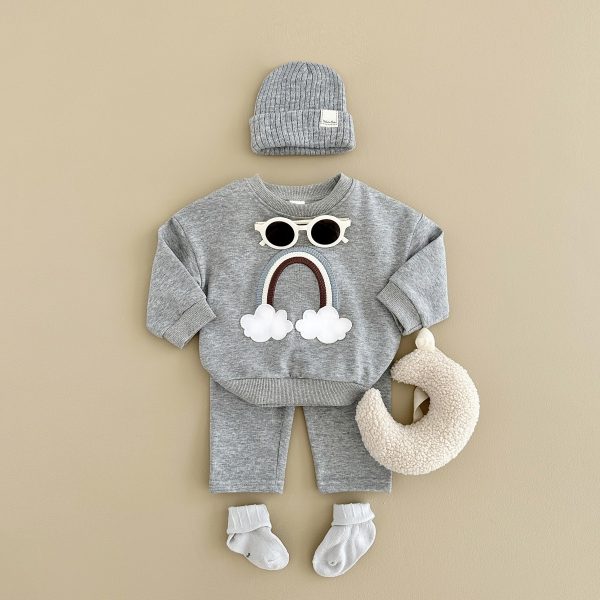 Baby Multicolor Rainbow Cloud Embroidery Set