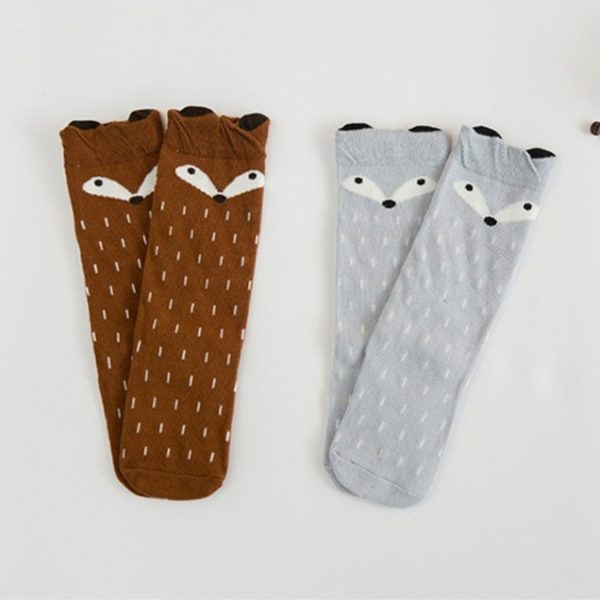 Fox polka dot 3D breathable children's socks