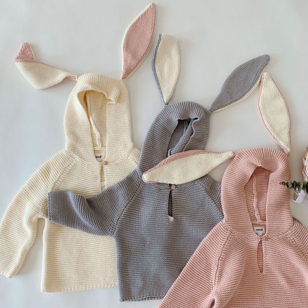 Children's cute rabbit ear sweater