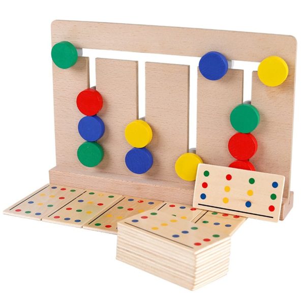 Baby wooden toy four-color game