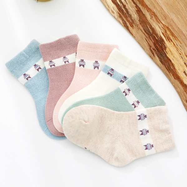 Cute cartoon striped baby socks
